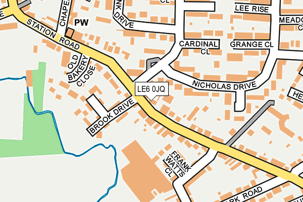 LE6 0JQ map - OS OpenMap – Local (Ordnance Survey)