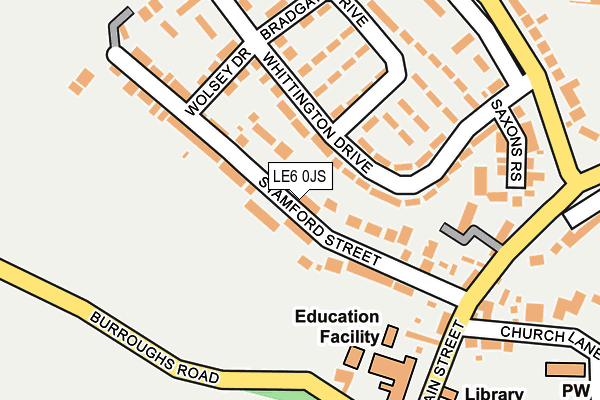 LE6 0JS map - OS OpenMap – Local (Ordnance Survey)