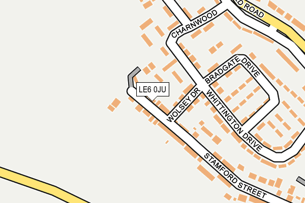 LE6 0JU map - OS OpenMap – Local (Ordnance Survey)