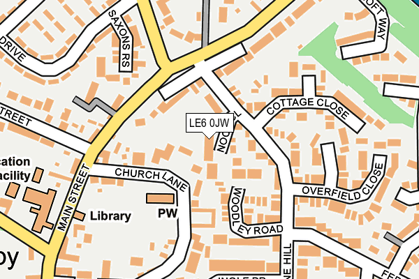 LE6 0JW map - OS OpenMap – Local (Ordnance Survey)