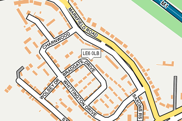 LE6 0LB map - OS OpenMap – Local (Ordnance Survey)