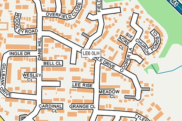 LE6 0LH map - OS OpenMap – Local (Ordnance Survey)