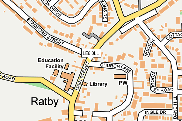 LE6 0LL map - OS OpenMap – Local (Ordnance Survey)