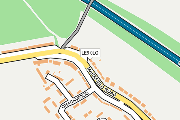 LE6 0LQ map - OS OpenMap – Local (Ordnance Survey)