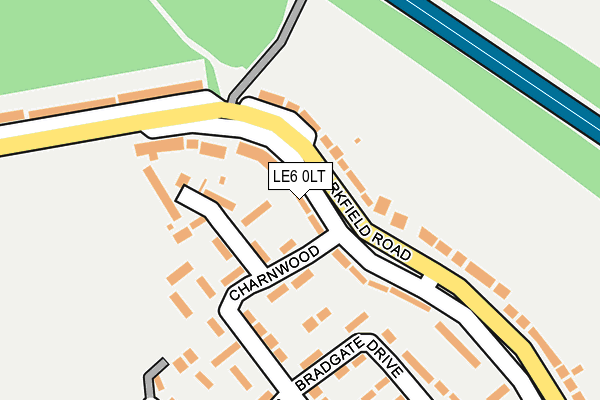 LE6 0LT map - OS OpenMap – Local (Ordnance Survey)