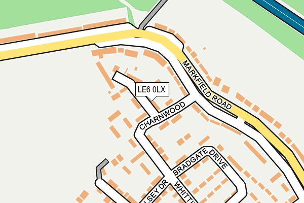 LE6 0LX map - OS OpenMap – Local (Ordnance Survey)