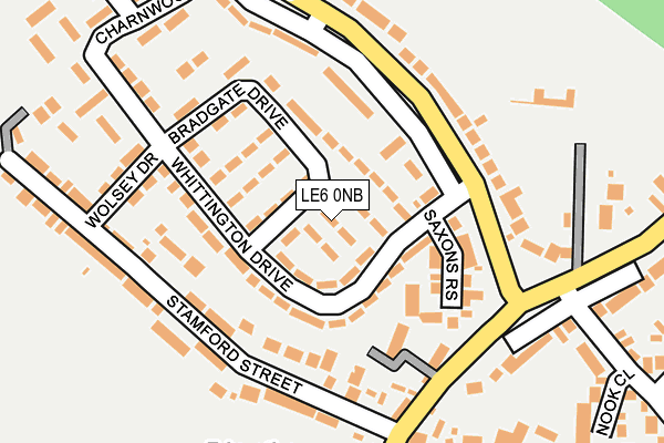 LE6 0NB map - OS OpenMap – Local (Ordnance Survey)