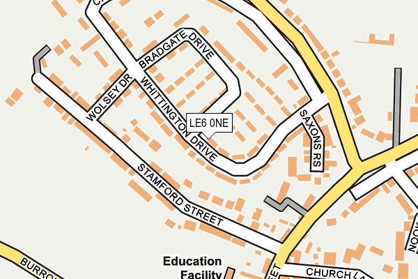 LE6 0NE map - OS OpenMap – Local (Ordnance Survey)