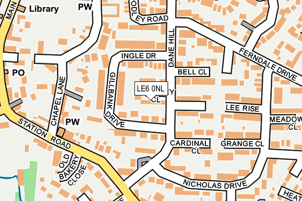 LE6 0NL map - OS OpenMap – Local (Ordnance Survey)