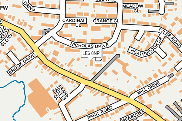 LE6 0NP map - OS OpenMap – Local (Ordnance Survey)