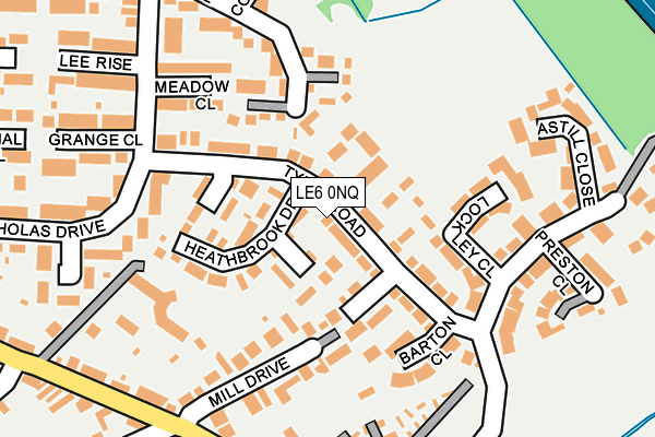 LE6 0NQ map - OS OpenMap – Local (Ordnance Survey)