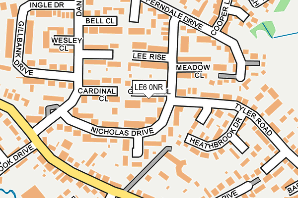 LE6 0NR map - OS OpenMap – Local (Ordnance Survey)