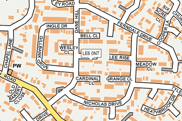 LE6 0NT map - OS OpenMap – Local (Ordnance Survey)