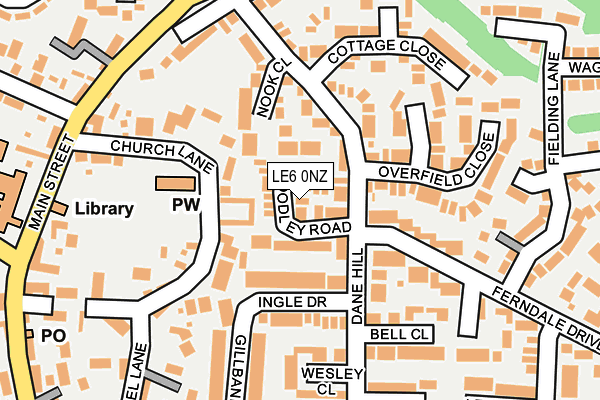 LE6 0NZ map - OS OpenMap – Local (Ordnance Survey)