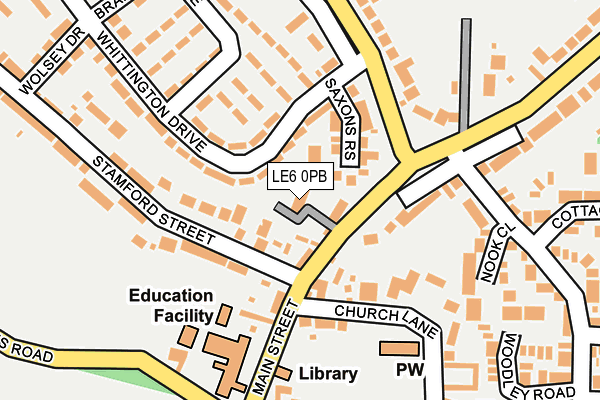 LE6 0PB map - OS OpenMap – Local (Ordnance Survey)