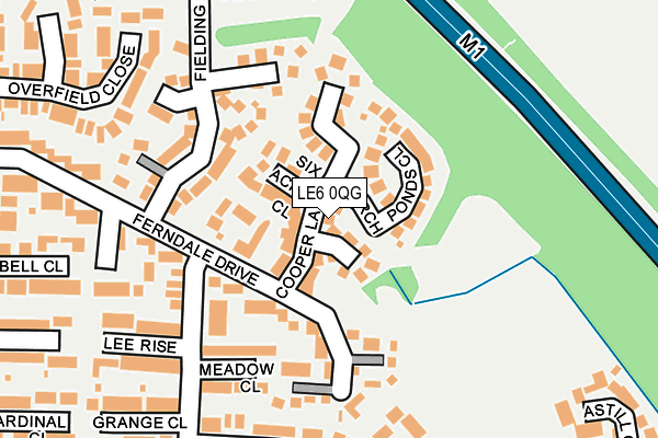 LE6 0QG map - OS OpenMap – Local (Ordnance Survey)