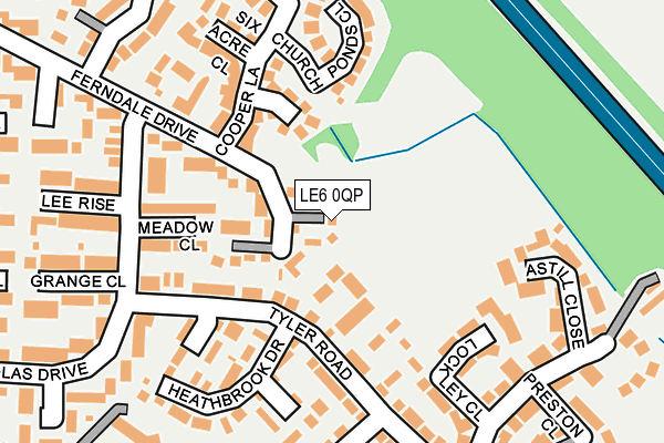 LE6 0QP map - OS OpenMap – Local (Ordnance Survey)