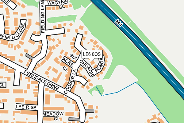 LE6 0QS map - OS OpenMap – Local (Ordnance Survey)