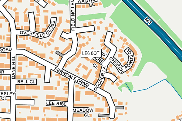 LE6 0QT map - OS OpenMap – Local (Ordnance Survey)