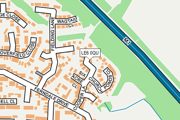 LE6 0QU map - OS OpenMap – Local (Ordnance Survey)