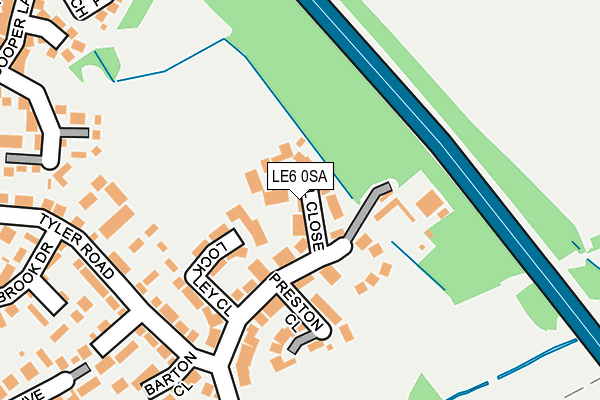 LE6 0SA map - OS OpenMap – Local (Ordnance Survey)