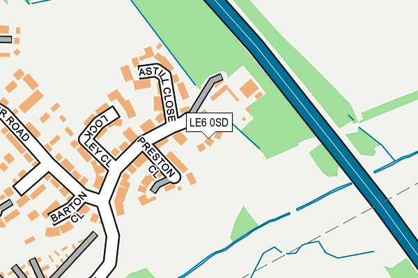 LE6 0SD map - OS OpenMap – Local (Ordnance Survey)