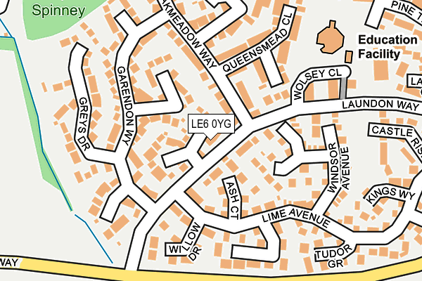 LE6 0YG map - OS OpenMap – Local (Ordnance Survey)