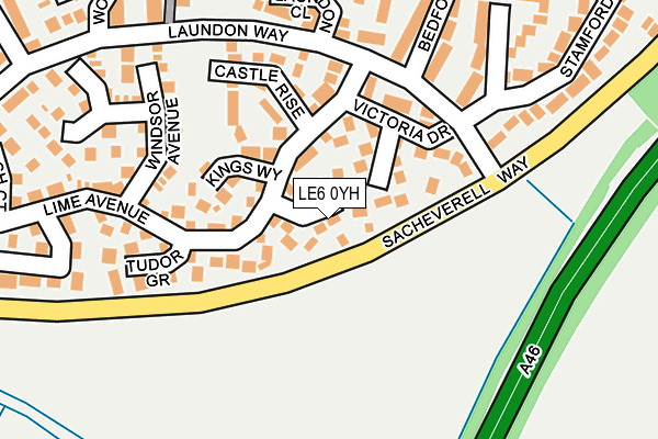 LE6 0YH map - OS OpenMap – Local (Ordnance Survey)