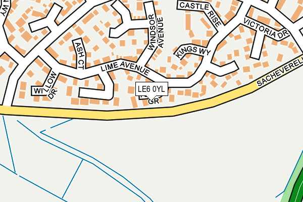 LE6 0YL map - OS OpenMap – Local (Ordnance Survey)