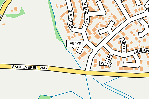 LE6 0YS map - OS OpenMap – Local (Ordnance Survey)