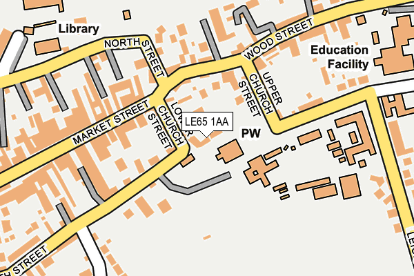 LE65 1AA map - OS OpenMap – Local (Ordnance Survey)