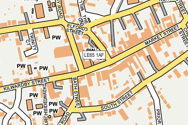 LE65 1AF map - OS OpenMap – Local (Ordnance Survey)