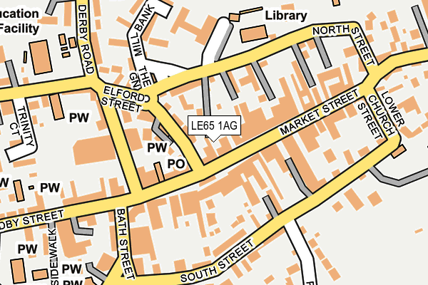 LE65 1AG map - OS OpenMap – Local (Ordnance Survey)