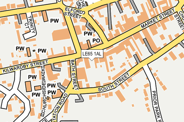 LE65 1AL map - OS OpenMap – Local (Ordnance Survey)
