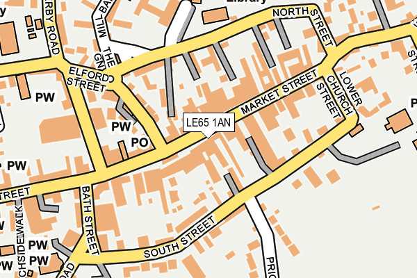 LE65 1AN map - OS OpenMap – Local (Ordnance Survey)