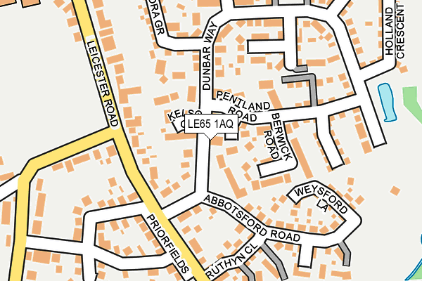 LE65 1AQ map - OS OpenMap – Local (Ordnance Survey)