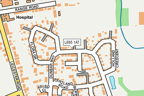 LE65 1AT map - OS OpenMap – Local (Ordnance Survey)
