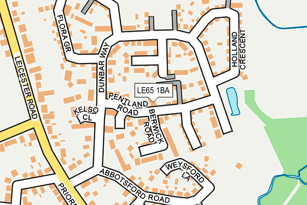 LE65 1BA map - OS OpenMap – Local (Ordnance Survey)