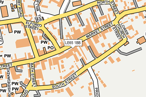 LE65 1BB map - OS OpenMap – Local (Ordnance Survey)