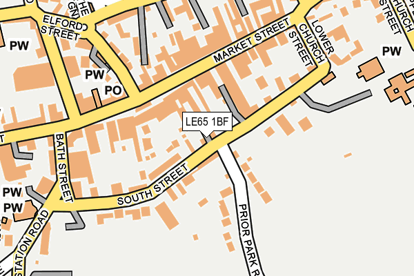 LE65 1BF map - OS OpenMap – Local (Ordnance Survey)