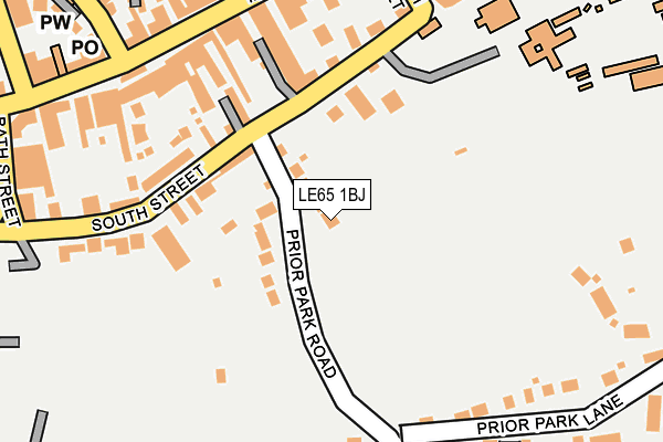 LE65 1BJ map - OS OpenMap – Local (Ordnance Survey)