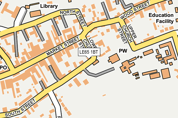 LE65 1BT map - OS OpenMap – Local (Ordnance Survey)