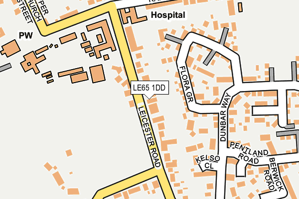 LE65 1DD map - OS OpenMap – Local (Ordnance Survey)