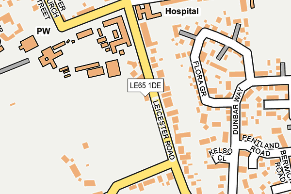 LE65 1DE map - OS OpenMap – Local (Ordnance Survey)