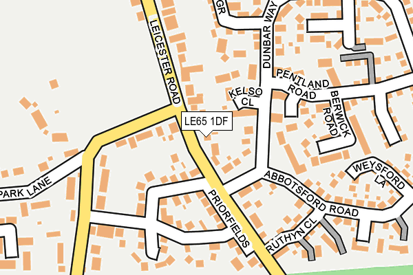 LE65 1DF map - OS OpenMap – Local (Ordnance Survey)