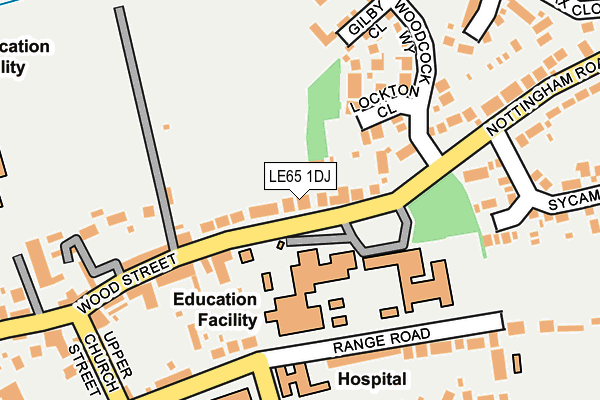 LE65 1DJ map - OS OpenMap – Local (Ordnance Survey)