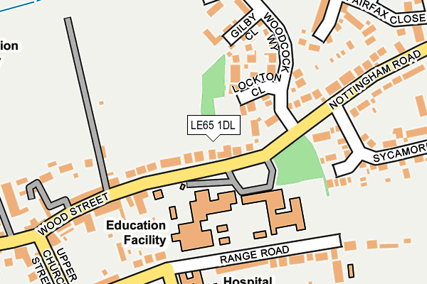 LE65 1DL map - OS OpenMap – Local (Ordnance Survey)
