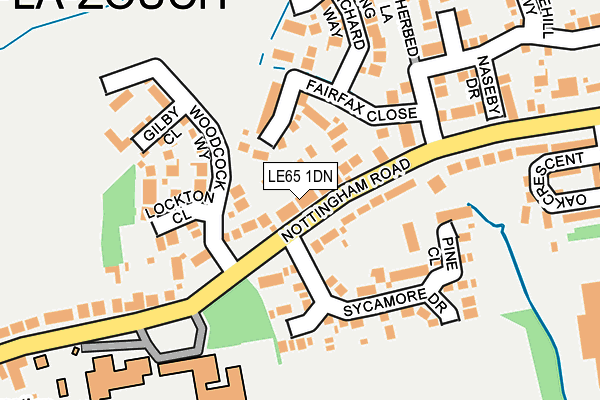 LE65 1DN map - OS OpenMap – Local (Ordnance Survey)