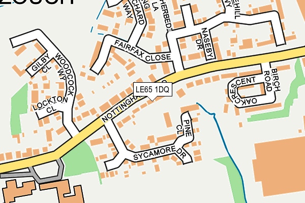 LE65 1DQ map - OS OpenMap – Local (Ordnance Survey)