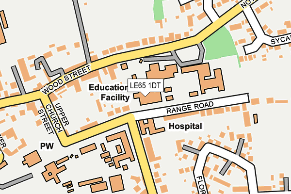 LE65 1DT map - OS OpenMap – Local (Ordnance Survey)